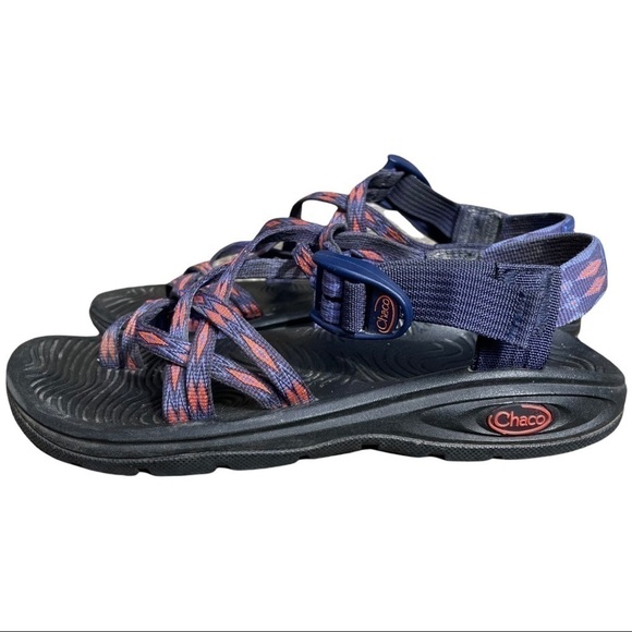 Chaco Women's Zvolv X2 Athletic Sandal Volcanic Blue Orange Black 7 - Picture 3 of 16